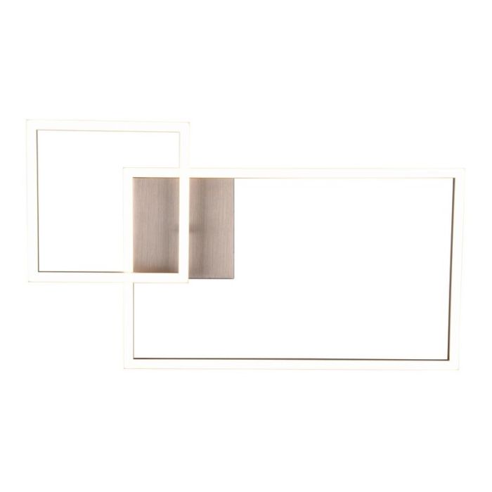Nickel flush ceiling light modern, Binc, 25W, 4000K LED, 3-step dimmable
