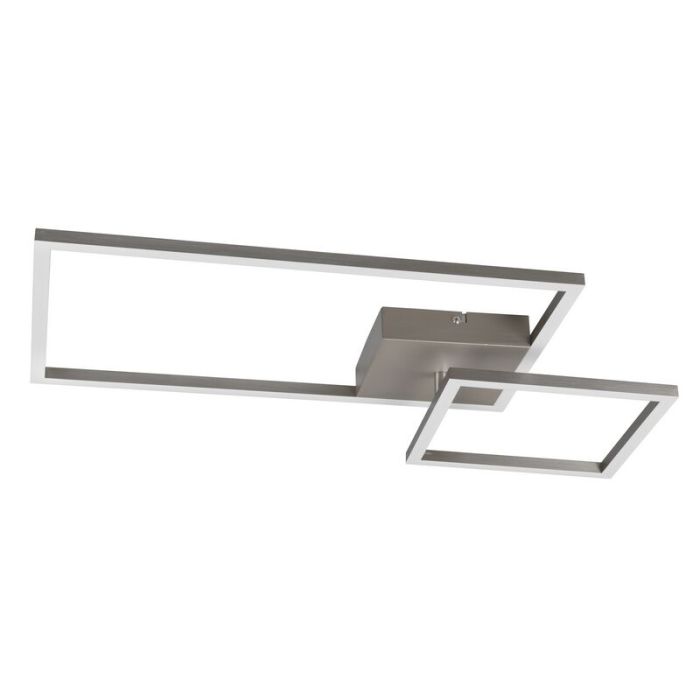 Nickel flush ceiling light modern, Binc, 25W, 4000K LED, 3-step dimmable