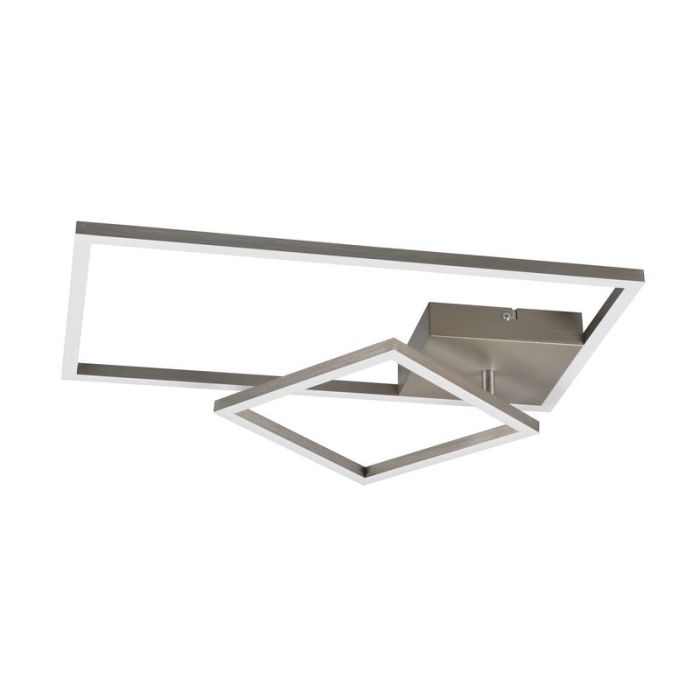 Nickel flush ceiling light modern, Binc, 25W, 4000K LED, 3-step dimmable