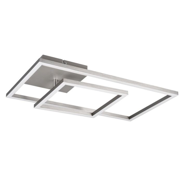 Nickel flush ceiling light modern, Binc, 25W, 4000K LED, 3-step dimmable