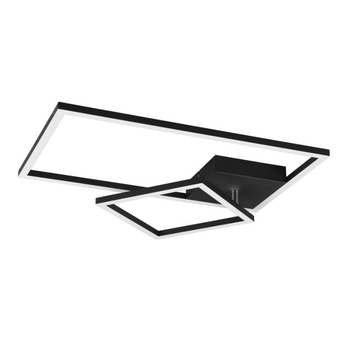Black flush ceiling light modern, Binc, 25W, 4000K LED, 3-step dimmable