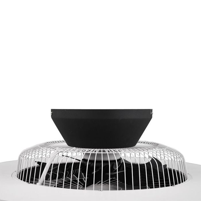 Black ceiling fan modern, Maurits, 40W, warm to cold white adjustable LED, with remote control