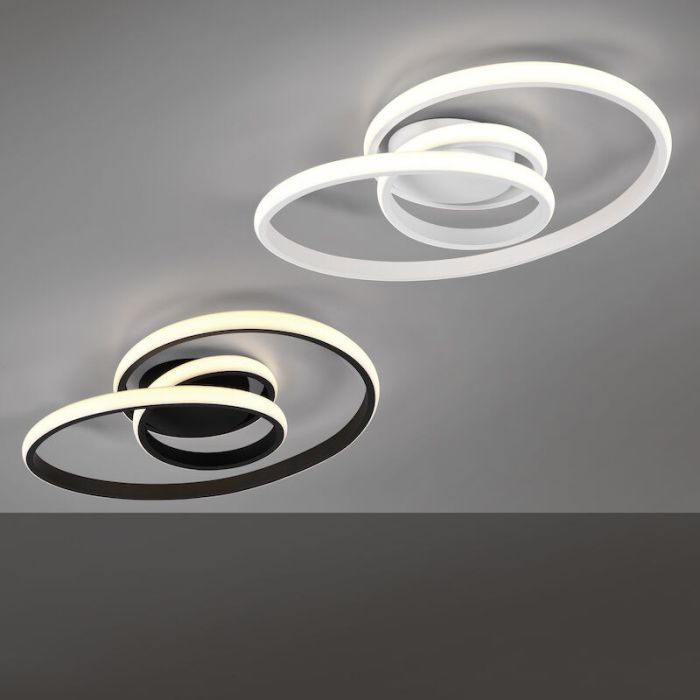 White flush ceiling light modern, Jonny, 18,5W, 4000K LED, 3-step dimmable