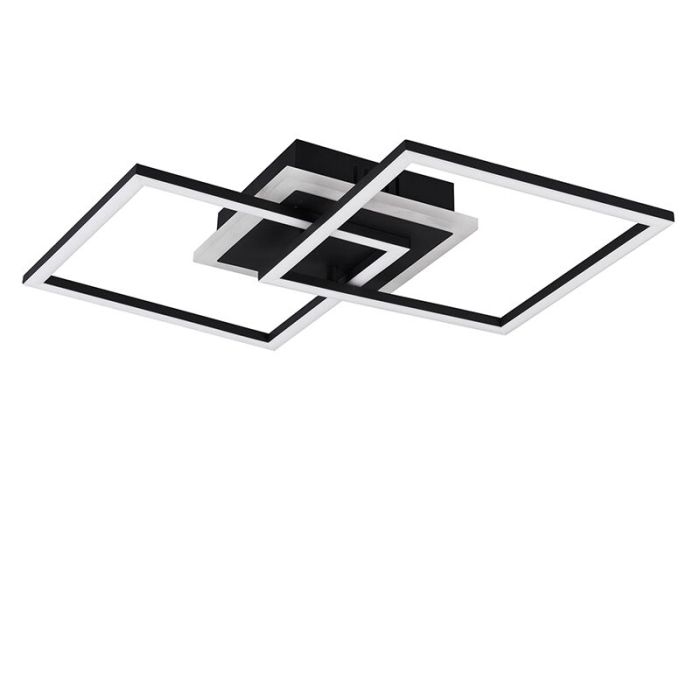 Black flush ceiling light modern, Semira, 25W, 3000K LED