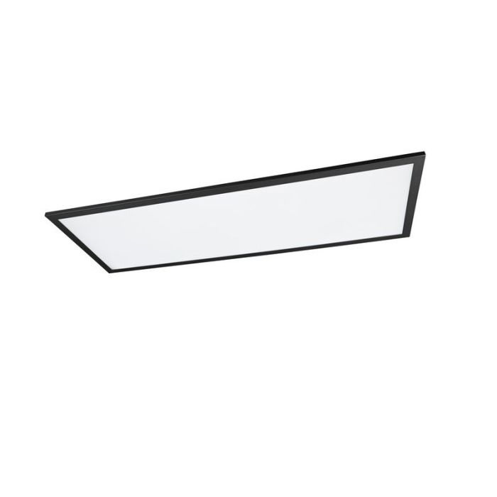 Black flush ceiling light modern, Marlise, 33,5W, warm to cold white adjustable LED, with remote control