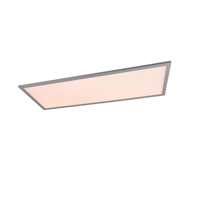 Grey flush ceiling light modern, Marlise, 33,5W, warm to cold white adjustable LED, with remote control