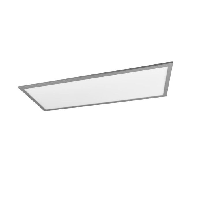 Grey flush ceiling light modern, Marlise, 33,5W, warm to cold white adjustable LED, with remote control