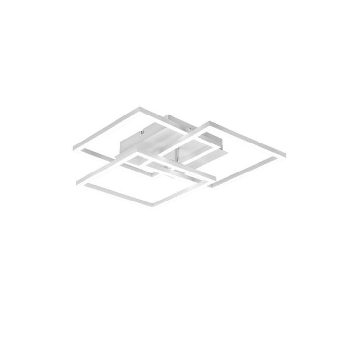 White flush ceiling light modern, Bibiana, 28W, warm to cold white adjustable LED, with remote control