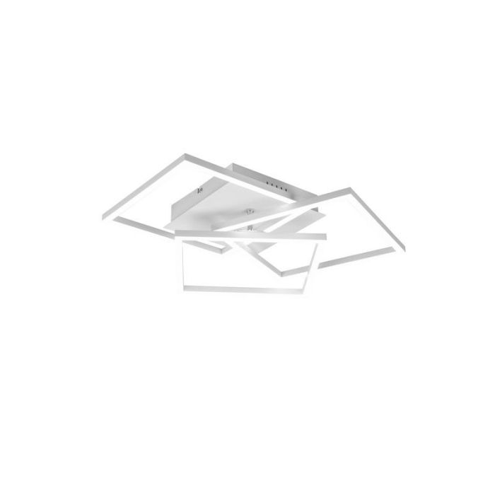 White flush ceiling light modern, Bibiana, 28W, warm to cold white adjustable LED, with remote control