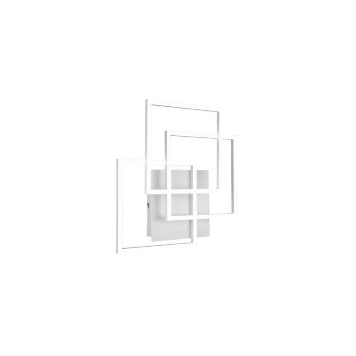 White flush ceiling light modern, Bibiana, 28W, warm to cold white adjustable LED, with remote control