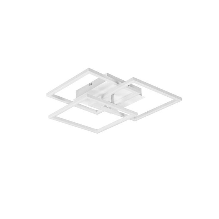 White flush ceiling light modern, Bibiana, 28W, warm to cold white adjustable LED, with remote control