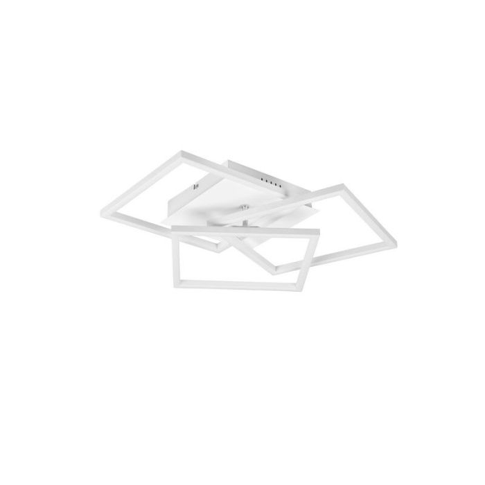 White flush ceiling light modern, Bibiana, 28W, warm to cold white adjustable LED, with remote control