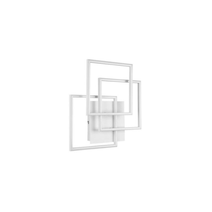 White flush ceiling light modern, Bibiana, 28W, warm to cold white adjustable LED, with remote control