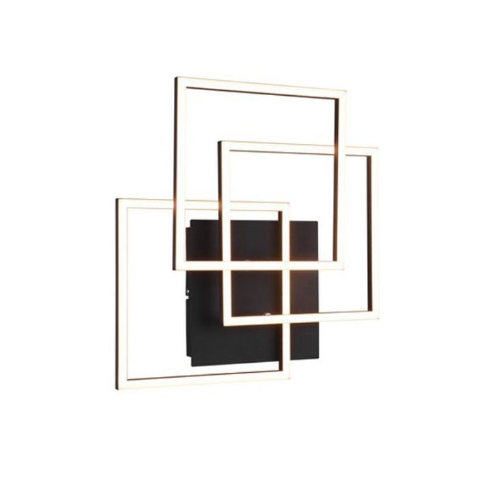 Black flush ceiling light modern, Bibiana, 28W, warm to cold white adjustable LED, with remote control