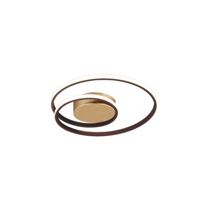 Rust Coloured flush ceiling light modern, Sassandra, 22W, 3000K LED, 3-step dimmable