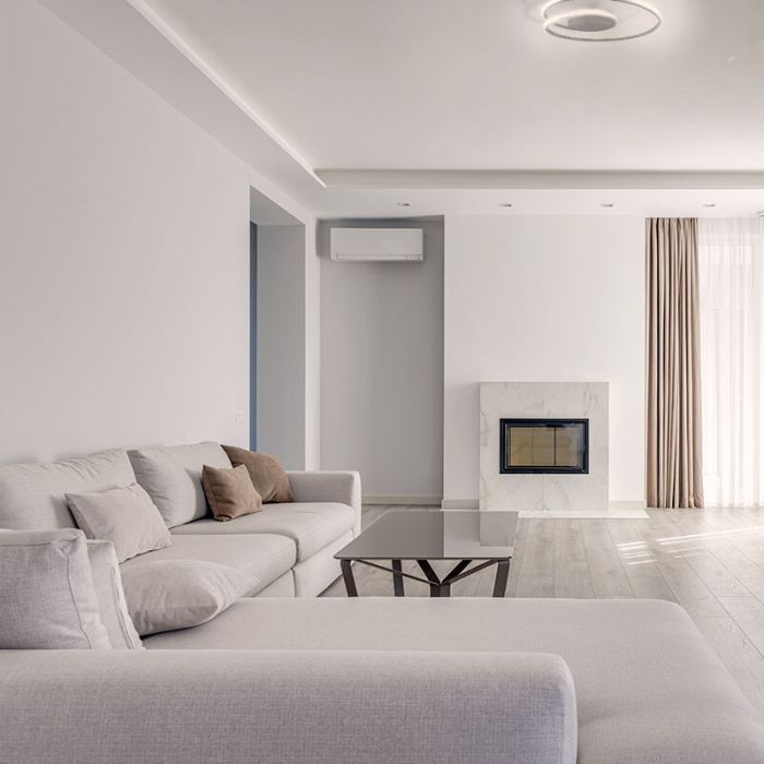 Black flush ceiling light modern, Sassandra, 22W, 3000K LED, 3-step dimmable