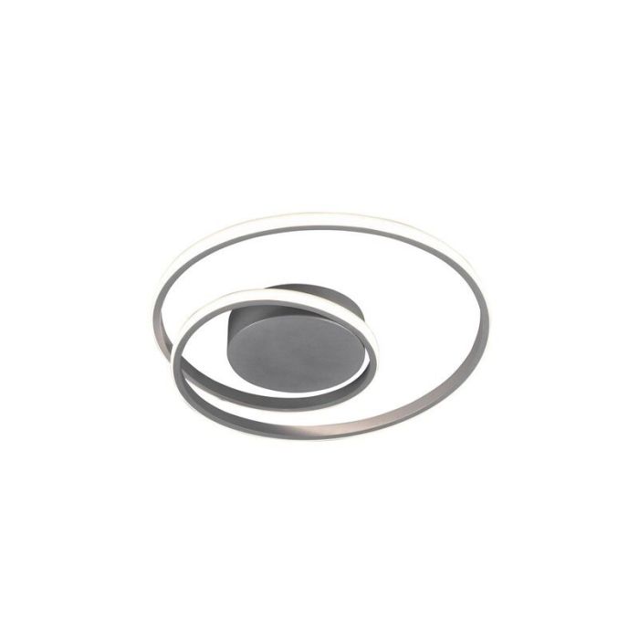 Taupe flush ceiling light modern, Sassandra, 22W, 3000K LED, 3-step dimmable