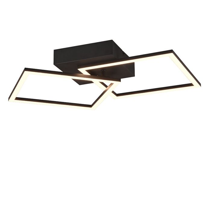 Black flush ceiling light modern, Margaux, 20W, 3000K LED