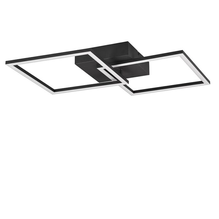 Black flush ceiling light modern, Margaux, 20W, 3000K LED