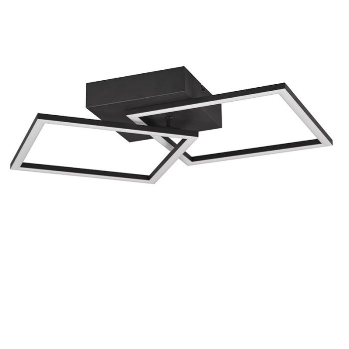 Black flush ceiling light modern, Margaux, 20W, 3000K LED