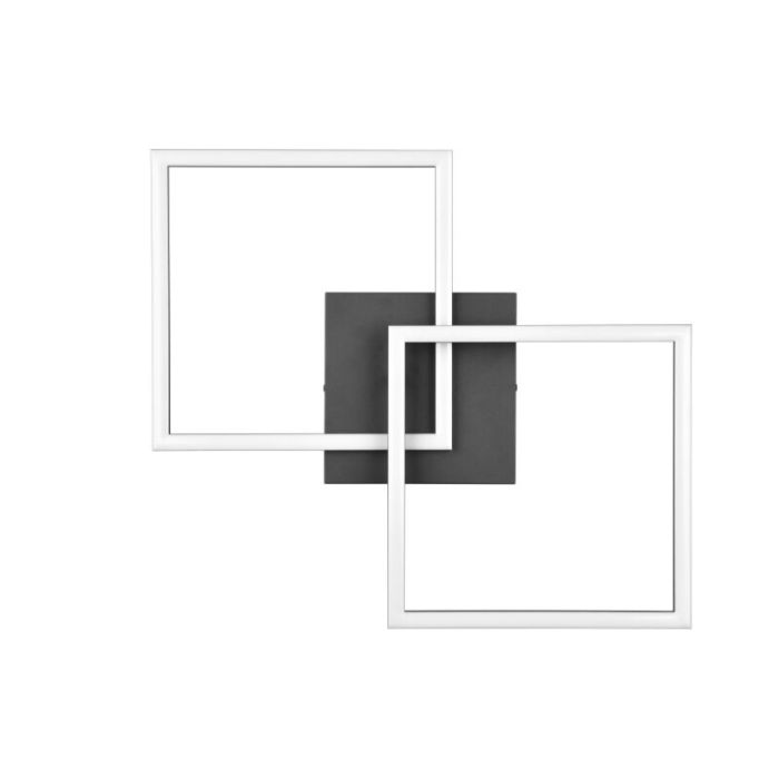 Black flush ceiling light modern, Margaux, 20W, 3000K LED