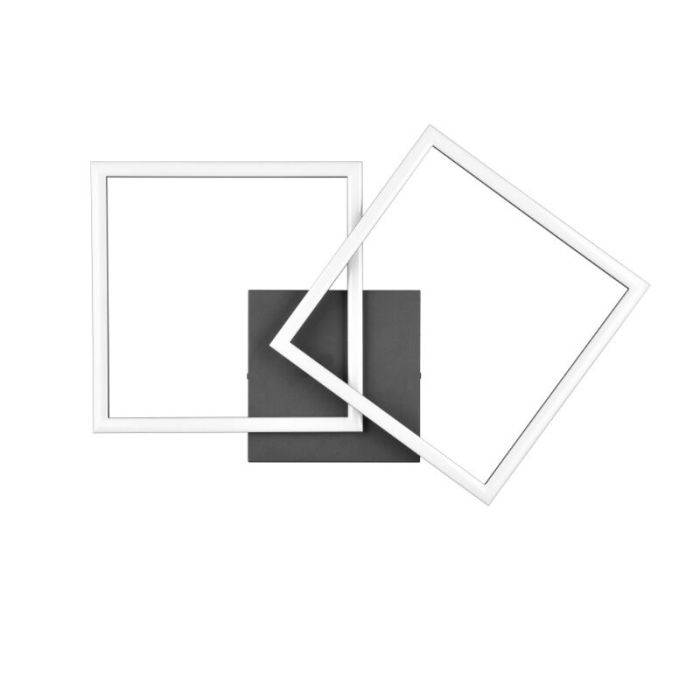 Black flush ceiling light modern, Margaux, 20W, 3000K LED