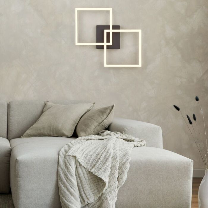 Black flush ceiling light modern, Margaux, 20W, 3000K LED