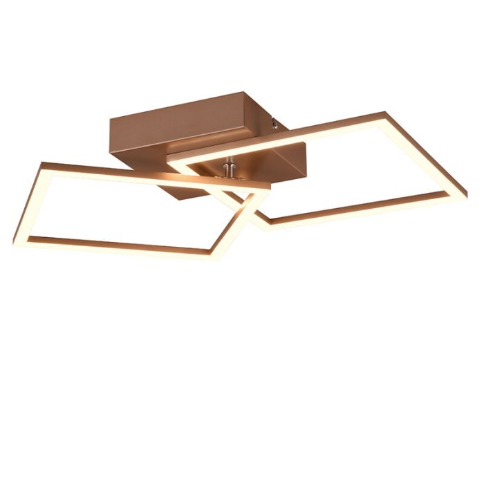 Brown flush ceiling light modern, Margaux, 20W, 3000K LED