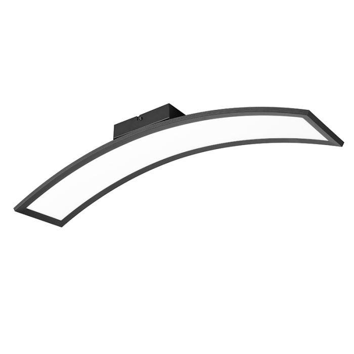 Black flush ceiling light modern, Ruurd, 23W, 3000K LED
