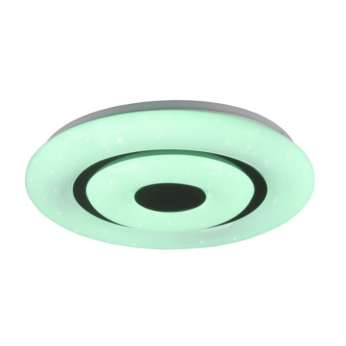 White smart ceiling light modern, Rinske, 16W, warm to cold white adjustable LED, with remote control