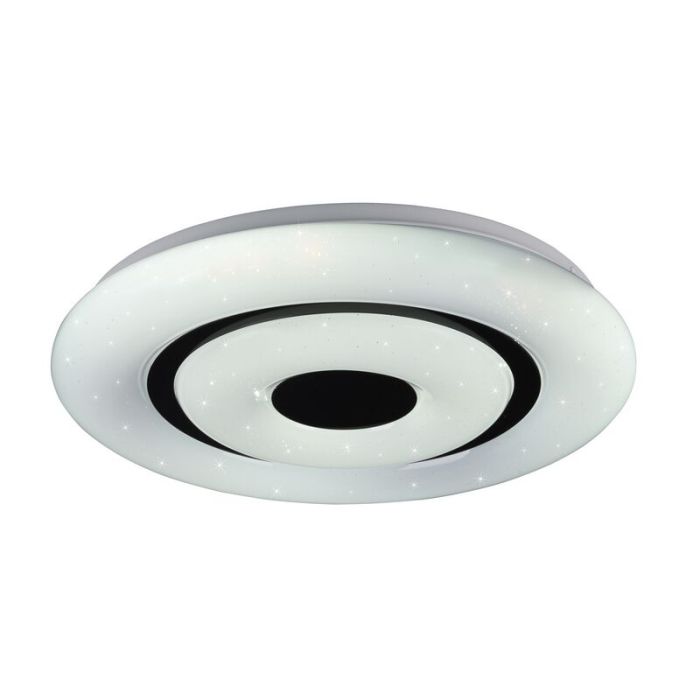 White smart ceiling light modern, Rinske, 16W, warm to cold white adjustable LED, with remote control