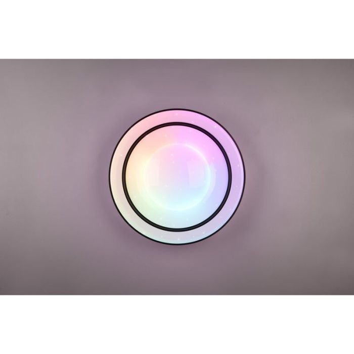 Black flush ceiling light modern, Navin, 22W, RGBW LED, with remote control