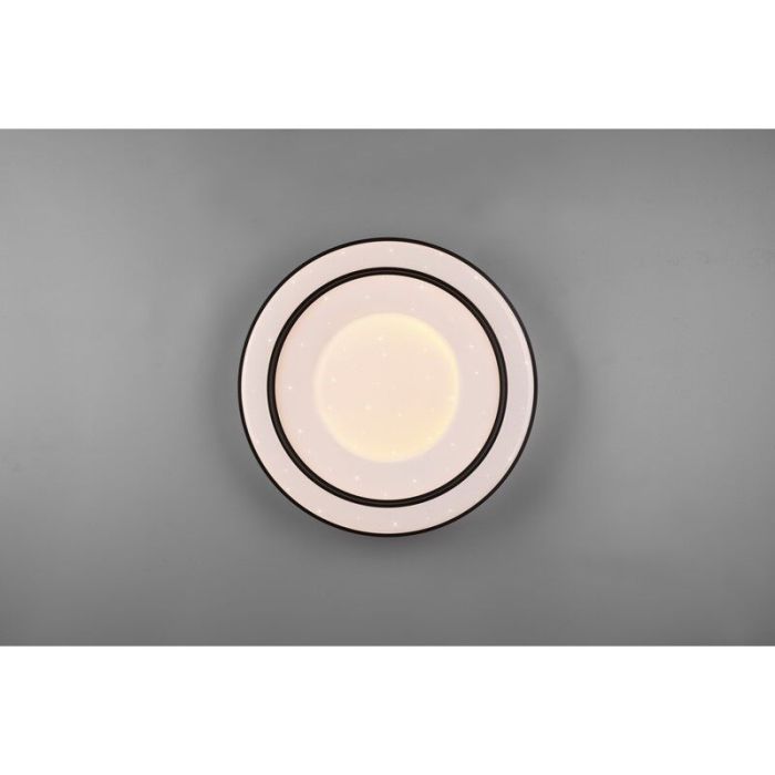 Black flush ceiling light modern, Navin, 22W, RGBW LED, with remote control