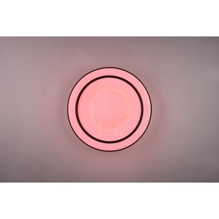 Black flush ceiling light modern, Navin, 22W, RGBW LED, with remote control