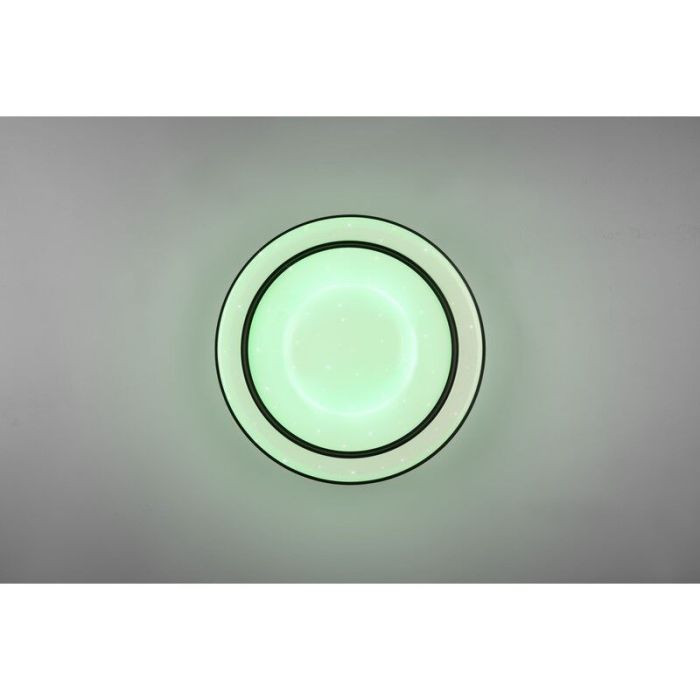 Black flush ceiling light modern, Navin, 22W, RGBW LED, with remote control