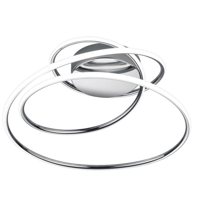 Chrome flush ceiling light design, Marell, 36W, 4000K LED, 3-step dimmable