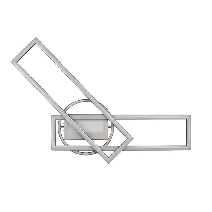 Nickel flush ceiling light modern, Jadon, 30W, warm to cold white adjustable LED