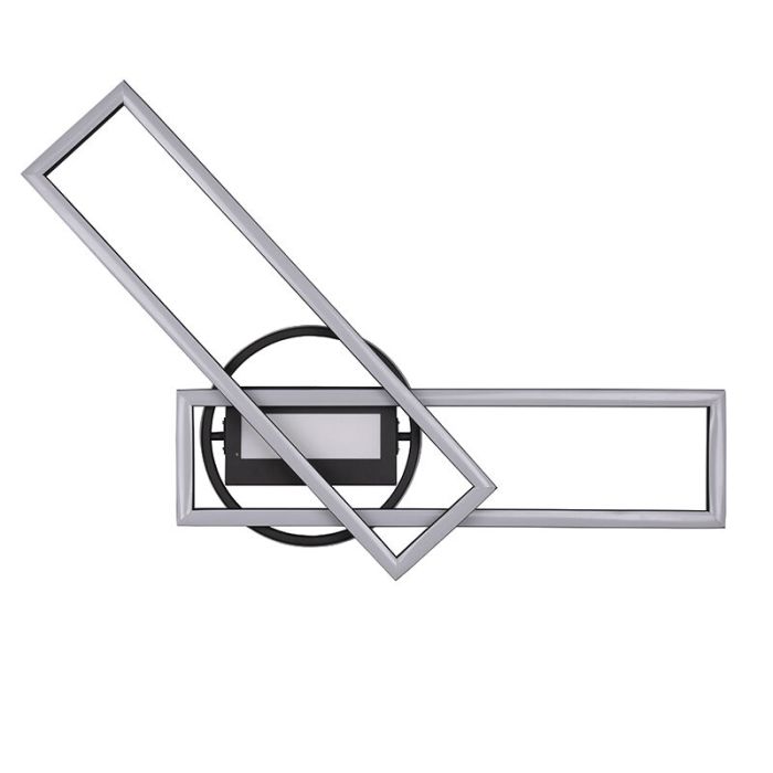 Black flush ceiling light modern, Jadon, 30W, warm to cold white adjustable LED