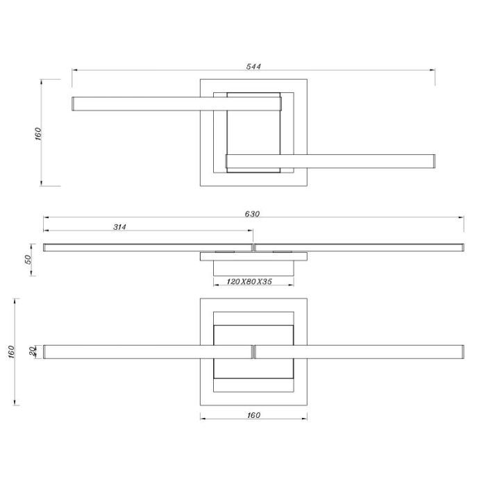 Nickel ceiling light design, Mahad, 17W, 3000K LED