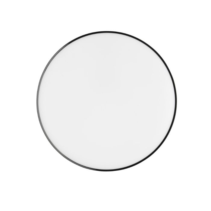 Black flush ceiling light plastic, Sharde, 18W, 4000K LED, IP44