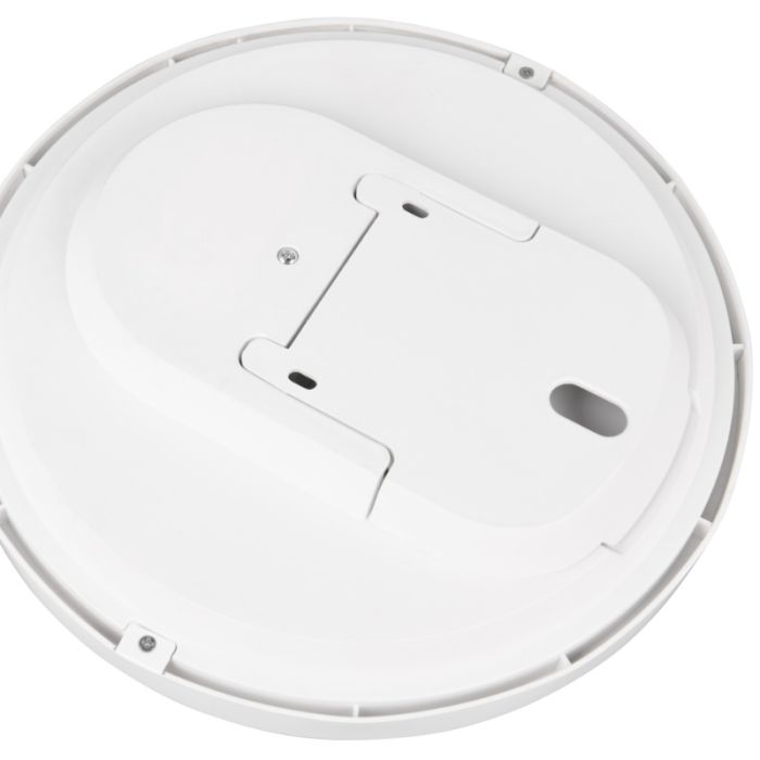 Black flush ceiling light plastic, Sharde, 18W, 4000K LED, IP44