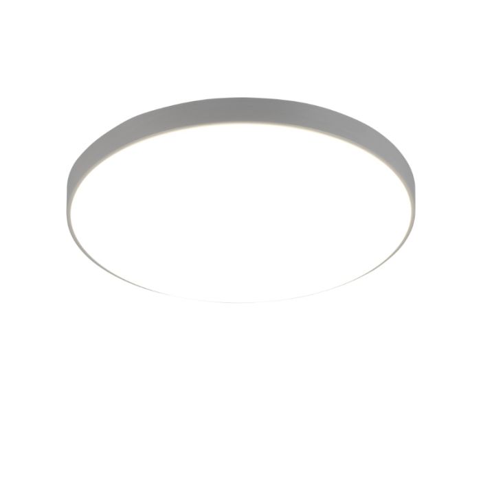 Grey flush ceiling light plastic, Sharde, 18W, 4000K LED, IP44