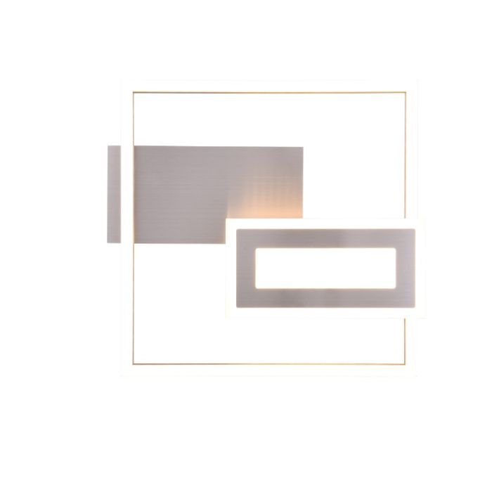 Nickel flush ceiling light design, Shun, 22W, 3000K LED