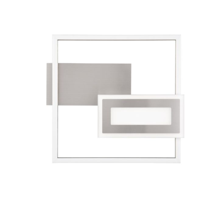 Nickel flush ceiling light design, Shun, 22W, 3000K LED