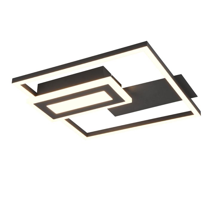 Black flush ceiling light design, Shun, 22W, 3000K LED