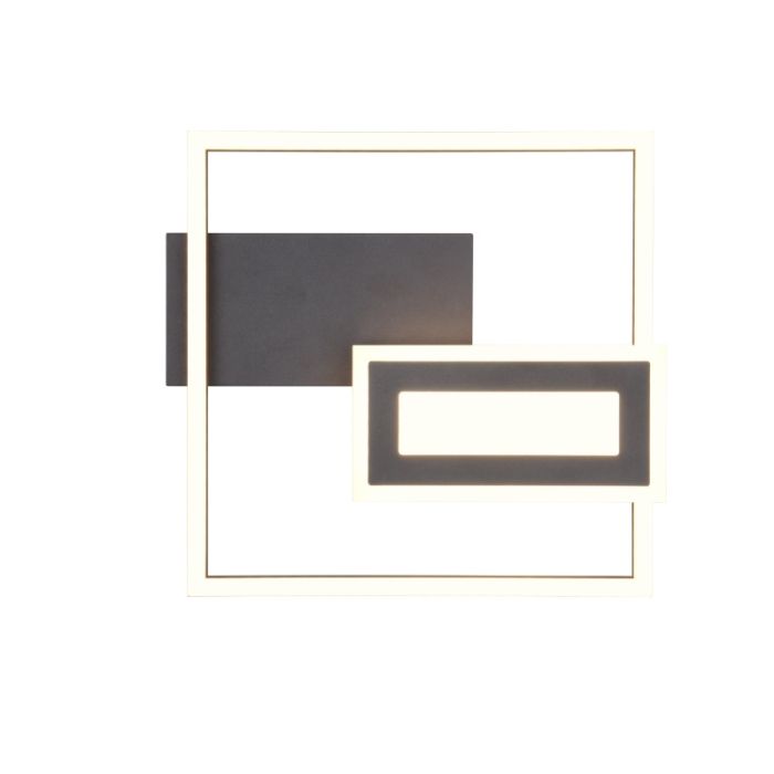 Black flush ceiling light design, Shun, 22W, 3000K LED