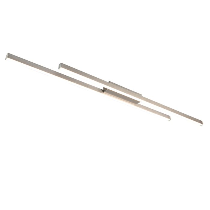 Nickel flush ceiling light modern, Sangeeta, 22W, 3000K LED