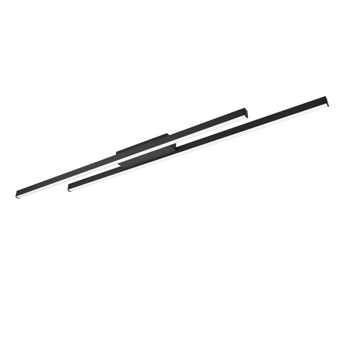 Black flush ceiling light modern, Sangeeta, 22W, 3000K LED
