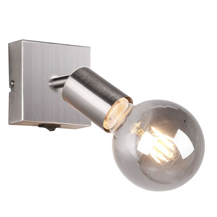 Nickel wall spotlight modern, Odin, with switch