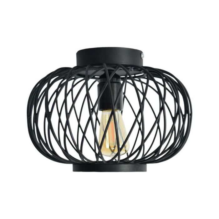 Industrial flush ceiling light black, Asli